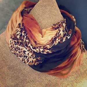 Animal print infinity scarf